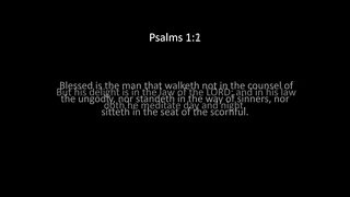 Psalms Chapter 1