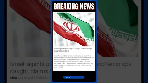 Breaking News: Israeli agents planning sabotage and terror ops caught, claims Iran #shorts #news