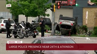 Large police presence near Capitol and Teutonia following crash