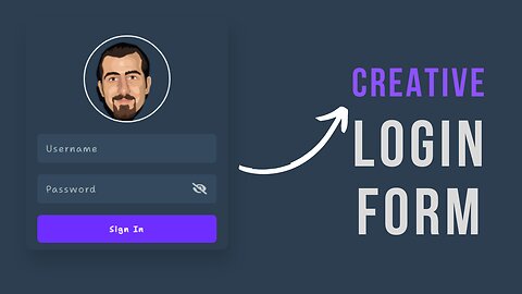 Creative Login Page with HTML CSS