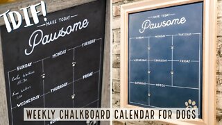 TDIF! Weekly Chalkboard Calendar for Dogs