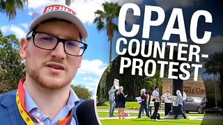 Meet the seven people who showed up to protest CPAC and Ron DeSantis