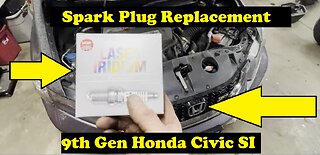 Spark plug replacement on a 9th Gen Honda Civic. (Cowl Removal)