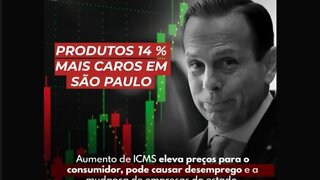 Dória aumenta ICMS e espanta empresas de SP