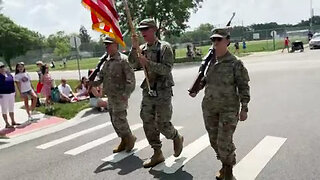 Soldiers march in local Independence Day celebration
