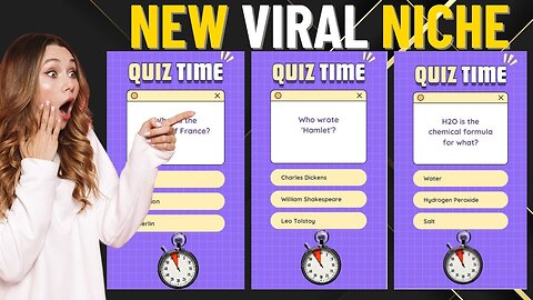 New Viral Niche YouTube And TikTok Quiz Video Creation With AI