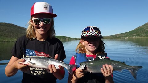 Kokanee @ Fish Lake Utah , fishing Kokanee Salmon, Rainbow trout US. Forest Service