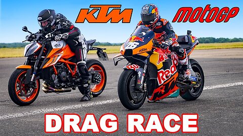 MotoGP Bike v KTM Road Bike- DRAG RACE