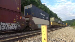 A Very long intermodal with a DPU