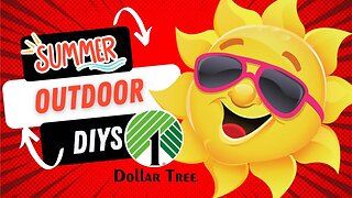 Outdoor Dollar Tree DIYs, Summer outdoor decor, #dollartree #dollartreediy #blessedbeyondmeasure