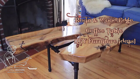 Resin & Wood Live Edge Coffee Table [DIY Furniture Ideas]