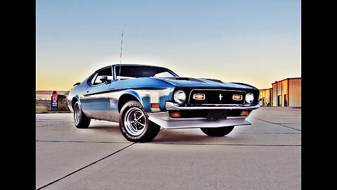 1972 Ford Mustang Mach 1 351 4BBL Numbers Matching V8 Automatic Bright Blue