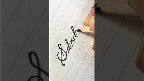 This is how you can write week name in cursive handwriting 🤩👍🏻#handwriting