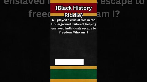 Black History Riddle 006