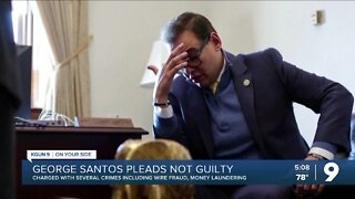 Rep. George Santos pleads not guilty to charges alleging fraud, theft