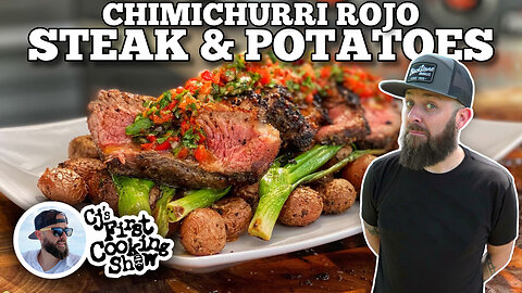 CJ's Chimichurri Rojo Steak & Potatoes | Blackstone Griddles
