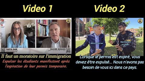 MAXIME BERNIER à propos de l'immigration, on a pas besoin de vous...