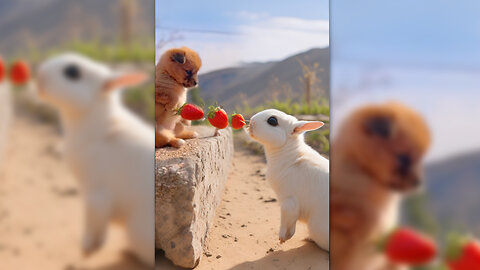 "An Unexpected Friendship: The Love Story of a Puppy and a Rabbit"