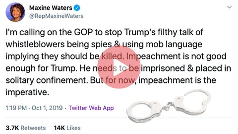 Maxine Waters has a premonition.