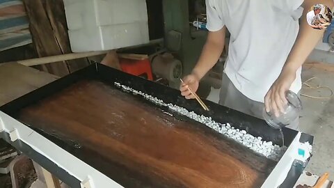 Asian Craftsman Make Epoxy Resin Wooden Table Art Unbelievable Woodworking