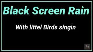 Light rain with birds singing Black screen amazing rain videos.