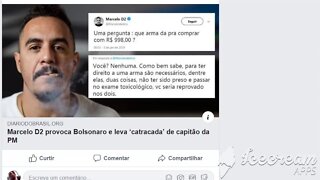 SE FERROU: Marcelo D2 provoca Bolsonaro e leva ‘catracada’ de capitão da PM