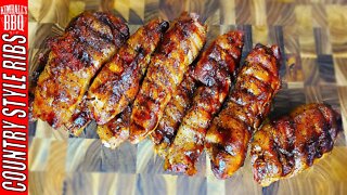 Bacon Wrapped Country Style Pork Ribs (Easy Recipe)