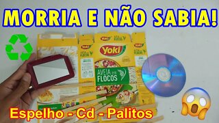 MORRIA E NÃO SABIA - Dica de Ouro - COMO REUTILIZAR ESPELHO DE MAQUIAGEM - CD E PALITOS DE PICOLÉ