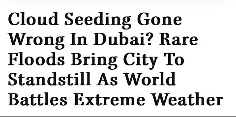 Cloud Seeding Gone Wrong in Dubai