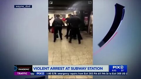 Violent arrest of mom at Brookyn subway station after face mask confrontation