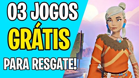 ‼️03 JOGOS GRÁTIS PARA RESGATE ‼️#epicgames #jogosgrátis