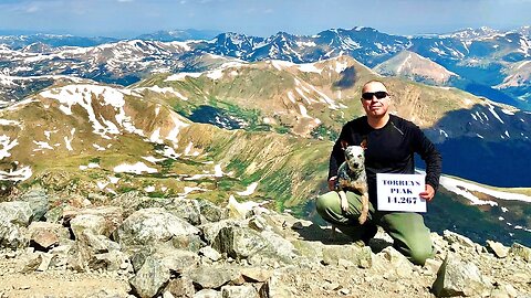 Grays & Torreys Peaks 14er Hike Rocky Mountains Colorado Fourteener Summit climb video with ZIPPY Blue Heeler!