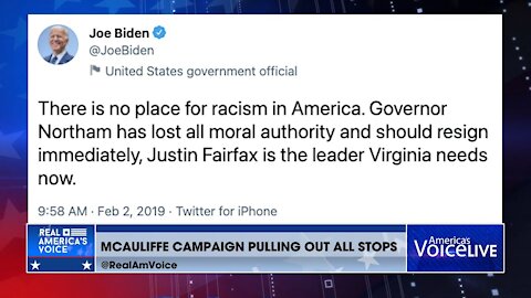 Biden's Campaign with McAuliffe doesn't seem to help