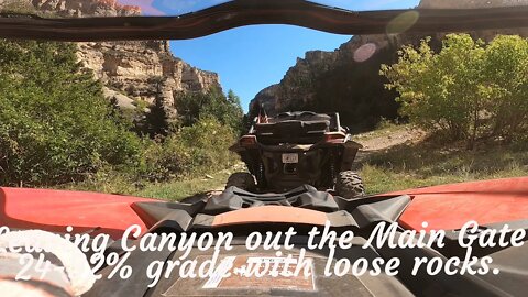 Part 2: Coming out at 24-32% grade to Main Gate of Devil's Canyon. Ride September 12, 2021 ATV ORV