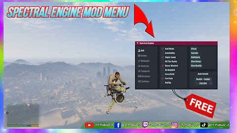 SHOWCASE SPECTRAL ENGINE FREE MOD MENU UNDETECTED 1.64 GTA5 ONLINE/OFF LINE PC FREE DOWNLOAD