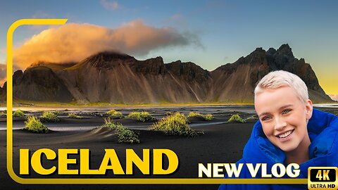 🛩️🌋🎶 Flying Over ICELAND 4K - Calming Music over BEAUTIFUL Sightseeing 🎵👀❄️