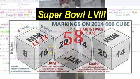 Superbowl 58 Death Star Ritual Mimas Giant Saturn CUBE 58 Guidestones 585 DEW from Hermon!