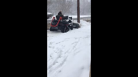 Plowing with zero turn