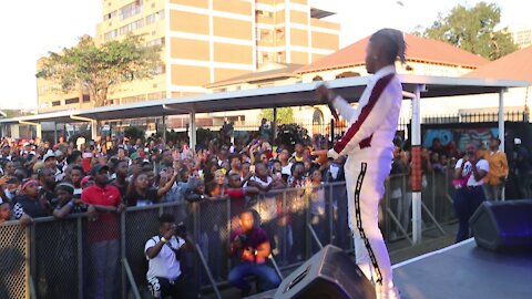 SOUTH AFRICA- Durban - Madala Kunene and Nasty C perform at the Red bull Amaphiko festival (Pbu)