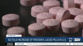 Number of illicit pills containing fentanyl seized by U.S. law enforcement jumped