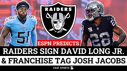 Raiders Sign David Long Jr. & Franchise Tag Josh Jacobs In ESPN 2023 NFL Free Agency Predictions