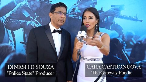 Interview with Dinesh and Debbie D'Souza at the premier of POLICE STATE at Mar-a-Lago.