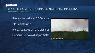Big Cypress brush fire estimated at approximately 2200 acres