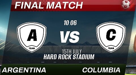 Argentina Vs Columbia Final March At Hard Rock Stadium