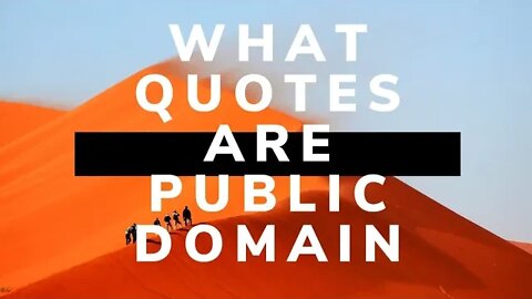 what quotes are public domain