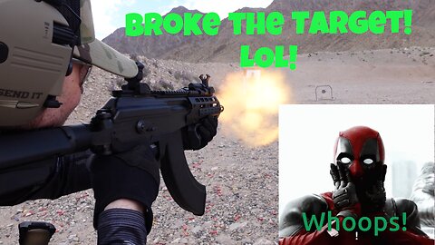 Range Day Fun shooting a variety of Guns. Broke the Target! Whoops! LOL!