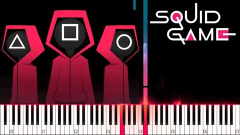⭕ Squid Game PInk Soldiers Easy Piano Version 🔴