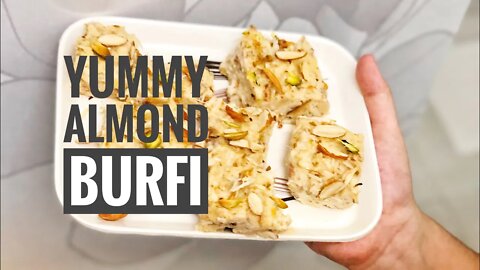 #short YouTube video/how to make delicious almond burfi