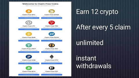 Can we earn cryptocurrencies from claimfreecoins.io? || review || instant withdrawal ||