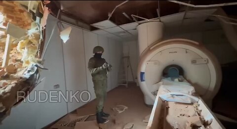 Footage of today's bombed Orthopedic Clinic in Donetsk city by Ukro-Nazis